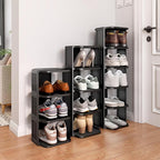 Shoe Racks for Closet, 5 Tiers Stackable Shoe Rack for Front Door Entrance Free Standing Plastic Shoe Stand Narrow Tall Verti