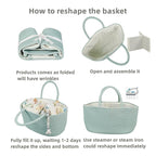 Large Baby Diaper Caddy Organizer for Girl Boy Rope Nursery Storage Bin Basket Portable Holder Tote Bag for Changing Table Ca