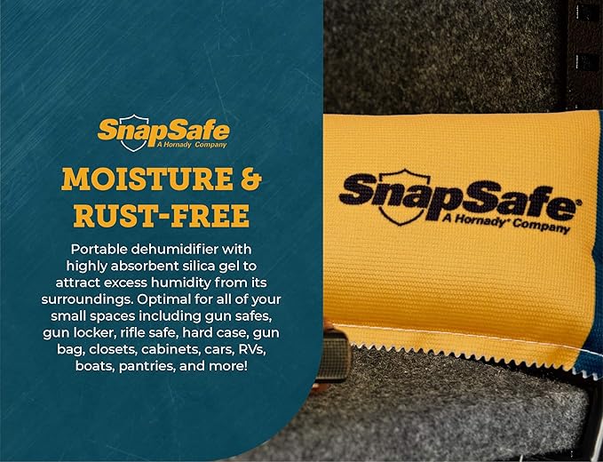 SnapSafe Reusable Dehumidifier Bag 450G, 75908 - Portable, Easy to Use Moisture Absorbers for Gun Safes & Cabinets - Prevent 