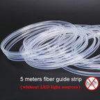 Optic Fiber Cable Waterproof Car Side Glow LED Illumination Optic Fiber Band Car Interior Atmosphere Neon Cold Lights 5 Meters (16.40ft)