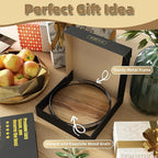 Acacia Wood 9" Bathroom Vanity Tray Turntable, Farmhouse Round Bathroom Countertop Organizer for Soap Perfume, Rotating Organ