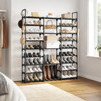 WOWLIVE 9 Tiers Large Shoe Rack Storage Organizer for Closet 50-55 Pairs Shoe Tower Unit Shelf Stackable Shoe Rack with Metal