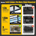 XLarge 64''W Power Tool Organizer Wall Mount | Modular&Corner-Fit 820lbs Garage Storage Rack with 8 Cordless Drill Holder | 4