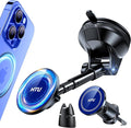 HTU 2026 Upgraded for Magsafe Car Mount [80LBS Strongest Suction & Military-Grade] Powerful Magnetic Cell Phone Holder for Car Dashboard Windshield for iPhone 17 16 15 14 Pro Max Mini,Dark Blue