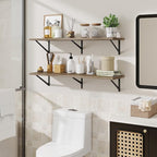 Floating Shelves for Wall,40" Wall Mounted Shelves Set of 2,Long Wood Floating Shelves,Hanging Wide Display & Storage Shelf w