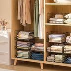 Yociyoga 5-Tier Stackable Closet Organizers and Storage Shelves, Closet Shelf Organizer Basket Bins, Foldable Sweater Storage