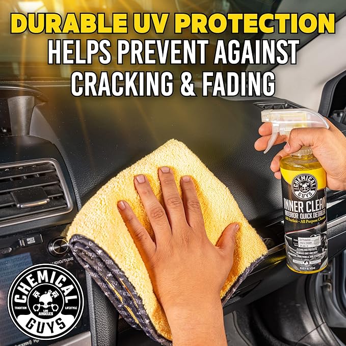 Chemical Guys SPI_663_1602 InnerClean Interior Quick Detailer and Protectant, Pineapple Scent, Safe for Cars, Trucks, SUVs, J