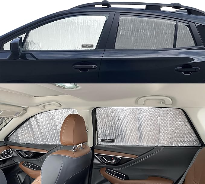 YelloPro Custom Fit Front Seat Side Window Sunshade for 2014 2015 2016 2017 2018 2019 2020 2021 2022 2023 2024 2025 2026 Dodge RAM ProMaster, Full Size Cargo Van Chassis Cab Cutaway Window Van (4pcs)