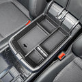 Center Console Organizer Compatible with VW Atlas and Cross Sport 2018 2019 2020 2021 2022 2023 Accessories, Interior ABS Armrest Storage Box Insert Tray (Not Fit 2024 2025), Black