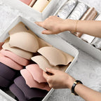 Criusia Underwear Sock Drawer Organizer Dividers 8 Set, Foldable Dresser Closet Organizers and Storage Bins for Baby Clothing