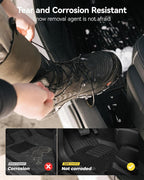 3W Floor Mats & Carpet fit for Porsche Macan(2014-2025 2026), 1st & 2nd Row TPE All-Weather Custom Fit Car Liner, Black