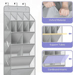 MISSLO Clear Over the Door Shoe Organizer Large Deep Pockets Hanging Shoe Rack for Closet Fit 20 Pairs Shoe Holder for Sneake