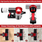 iwoly C150 Cordless Vacuum Cleaner Rechargeable with 2200mAh Detachable Battery, 18000Pa Cyclone Vacuum with HEPA Filter, Lig