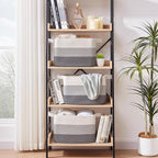 OIASKET Storage Baskets for Organizing, Woven Baskets for Shelves, Rectangle Decorative Organizer for Storage Clothes, Toy, B