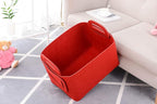 Minoisome Storage Basket Felt Storage Bin Collapsible& Convenient Box Organizer with Carry Handles for Office Bedroom Closet 