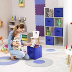 Sorbus 13 Inch Collapsible Fabric Storage Cubes - Sturdy Foldable Baskets with Handle - 8 Organizing Bins for Clothes, Toys, 