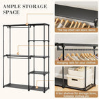 Neatrays Portable Closet, Freestanding Wardrobe Closet Organizers and Storage,Open Clothing Racks for Hanging Clothes with 4 