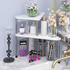 Weenson Bathroom Counter Organizer Over Sink for Toiletries Makeup, Kitchen Countertop Organizer Spice Rack for Salt, 2-Tier 
