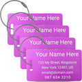 Luggage Tags for suitcases - Customized Handmade Luggage Tag -Laser Engraved Metal Luggage Tags with Stainless Steel Wire Loo