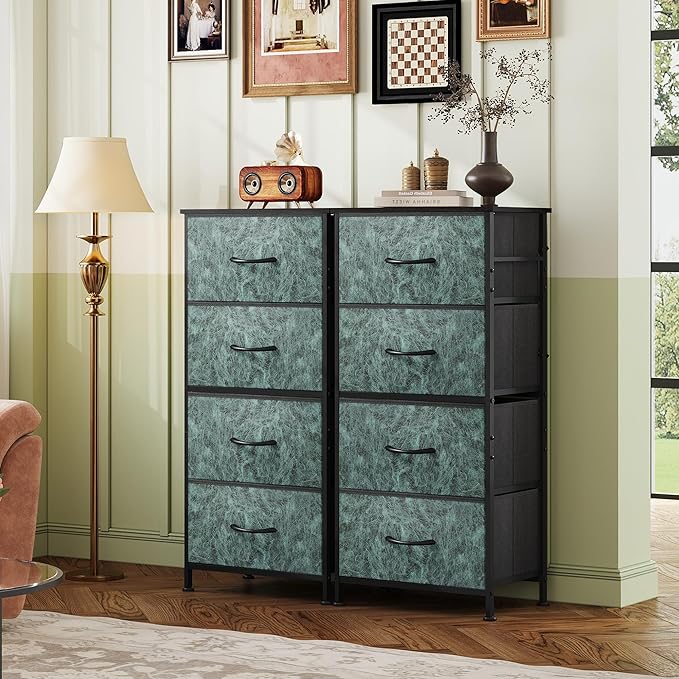 WLIVE Dresser with 4 Drawers, Storage Tower, Organizer Unit, Fabric Dresser for Bedroom, Hallway, Entryway, Closets, Sturdy S