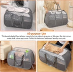 Collapsible Laundry Baskets with Easy Carry Handles, 95L Clothes Hamper for Storage, Foldable Laundry Basket Tear-proof, Larg