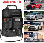Tactical Seat Back Organizer, Molle Seat Back Organizer Panel With 5 Detachable Multi-Purpose Molle Pouch Fits Car Truck SUV Ford Jeep