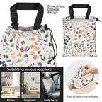 Car Trash Bag Large Hanging Can for Back of Seat, Cute Waterproof Car Garbage Bag for Vehicle, Travelling, Outdoor Colorful Boho Leaf