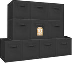 STORAGE MANIAC Storage Cubes, 13 Inch Collapsible Storage Bins with Handles, 10 Pack Fabric Foldable Bins for Organization, D