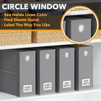SpaceAid 4 Pack Gray Bed Sheet Organizers and Storage and 2 Pack 10" High Under Bed Storage Containers,