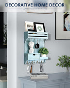 Rebee Vision Decorative Key Holder Wall Mount with Mini Drawer Organizer - Stylish Key Holder for Wall with Mail Organizer & 