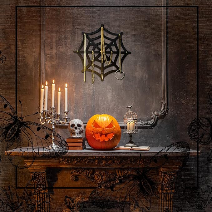 Glenmal Halloween Gothic Earring stand Jewelry Holder Black Key Holder Halloween Mount Hanger Decor Organizer for Kitchen Roo