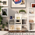 3 Cube Storage Organizer,Wooden 3-Tier Open Shelf Bookshelf,Versatile Storage Cubes for Living Room，Bedroom,Home Office, (Whi