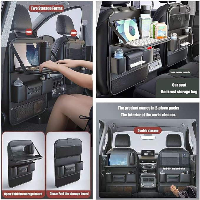 2 Pack - Back Seat Car Organizer, Car Organizerr, Back Seat Organizer, Seat Organizer, Car Organizer and Storage Box, Back of Seat Car Organizer, Seat Back Organizer.