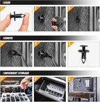 GOOACC 240PCS Bumper Retainer Clips Car Plastic Rivets Fasteners Push Retainer Kit 12 Popular Sizes Auto Push Pin Rivets Set 