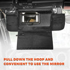 Sun Visor Organizer Compatible with Wrangler JL & JT 2018-2025, Driver's Side Front Tactical Visor Storage Molle Webbing Visor Storage, car Sunglasses Clip, Multi-Pocket