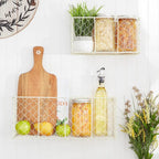 DII Chicken Wire Collection Farmhouse Vintage Wall Baskets, Assorted Basket, Antique White