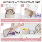3-Pcs Shelf Baskets for Organizing, Closet Organizer Bins, Small Woven Baskets, Rope Toy Basket, Storage Basket for Shelves, 