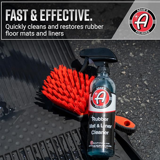 Adam's Polishes Rubber Mat & Liner Cleaner 2-Pack Protectant & Rubber Floor Mat Cleaning Solution for Car Detailing, Deep Cle