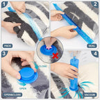 15 Jumbo Vacuum Storage Bags, Vacuum Seal Bags for Clothing Space Saver Compression Storage Bag with Hand Pump Extra Large fo
