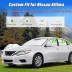 KMF 8pcs Thicken Full Window Sun Shades for Nissan Altima 2013-2018 Accessories,Car Window Covers Sunshade for Windshield Side Rear, UV Block and Privacy Blackout for Car Camping Outdoor