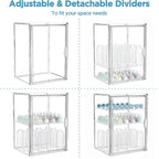 HBlife Baby Bottle Storage Organizer for Countertop Cabinet, 3 Tiers Adjustable Clear Acrylic Bottles Storage Station Case Bo