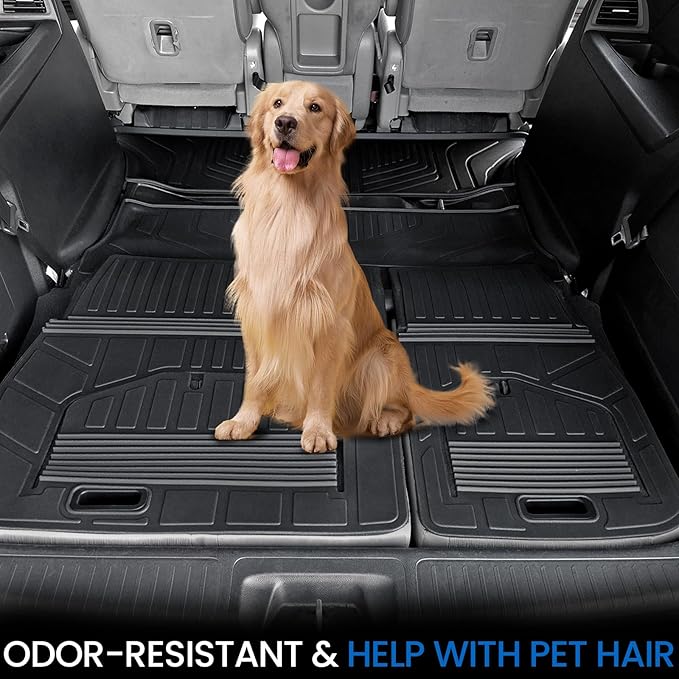 Cargo Mat for 2018-2026 Honda Odyssey Fold Down 3rd Row Seat into The Well, All Weather TPE Trunk Cargo Liner Mat Accessories(Cargo Liner for Stowed Flat 3rd-Row Seating)