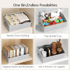Homsorout Large Closet Organizers and Storage Bins - 8 Pack Trapezoid Storage Baskets for Shelves, Foldable Fabric Baskets wi