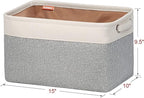 Kntiwiwo Foldable Storage Bin Collapsible Fabric Storage Basket Cube with Durable Handles Closet Organizer Bins for Organizin
