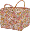 Boho Fabric Storage Basket, Large Capacity Laundry Basket, 12.2'' x 10.23'' x 10.23'' Collapsible Laundry Hamper with Easy Ca