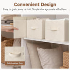 StorageWorks Storage Baskets for Shelves, Fabric Storage Bins, Closet Organization and Storage Basket, Organizer Bins for Clo