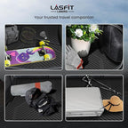 LASFIT Cargo Mats for Dodge Challenger 2011 2012 2013 2014 2015 2016 2017 2018 2019 2020 2021 2022 2023, All Weather TPE Custom Fit Trunk Mats Cargo Liners, Black