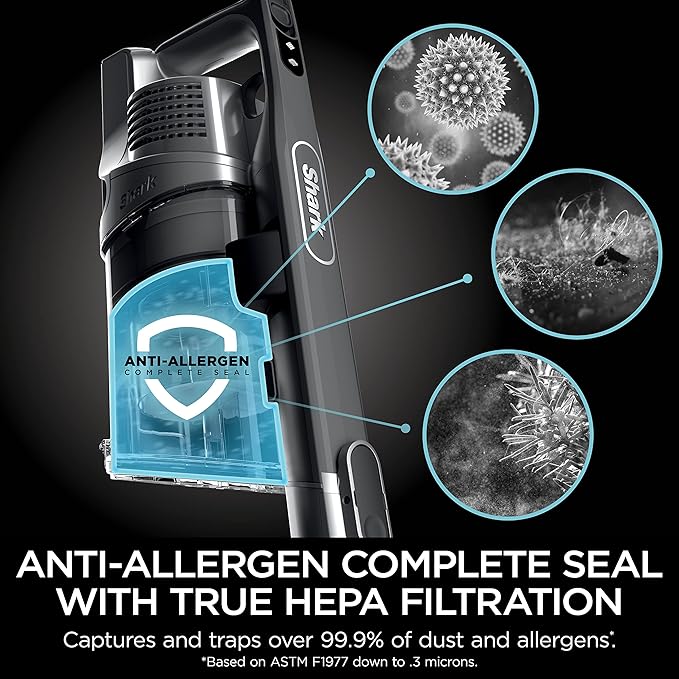 Shark Vertex Cordless Stick Vacuum | Powerful Suction, 60min Runtime, No Hair Wrap | HEPA Filter, XL Dust Cup, DuoClean Power