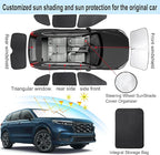 TINGLU Window Shades for Honda CR-V 2023-2026 Accessorie Car Side Full Windows Rear Triangular Windshield Sun Shade Sun UV Rays & Privacy Protection for Camping,Napping,and Relaxing 8PCS