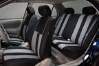 FH Group Car Seat Cover Front Set Striking Striped Car Seat Covers with Front Seat Covers and Rear Split Bench, Universal Fit